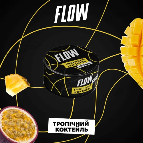 Табак Flow (Флоу) - Тропический Коктейль (Ананас, Маракуйя) 100г