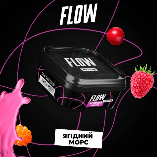 Табак Flow (Флоу) - Ягодный Морс (Малина, Клюква) 250г