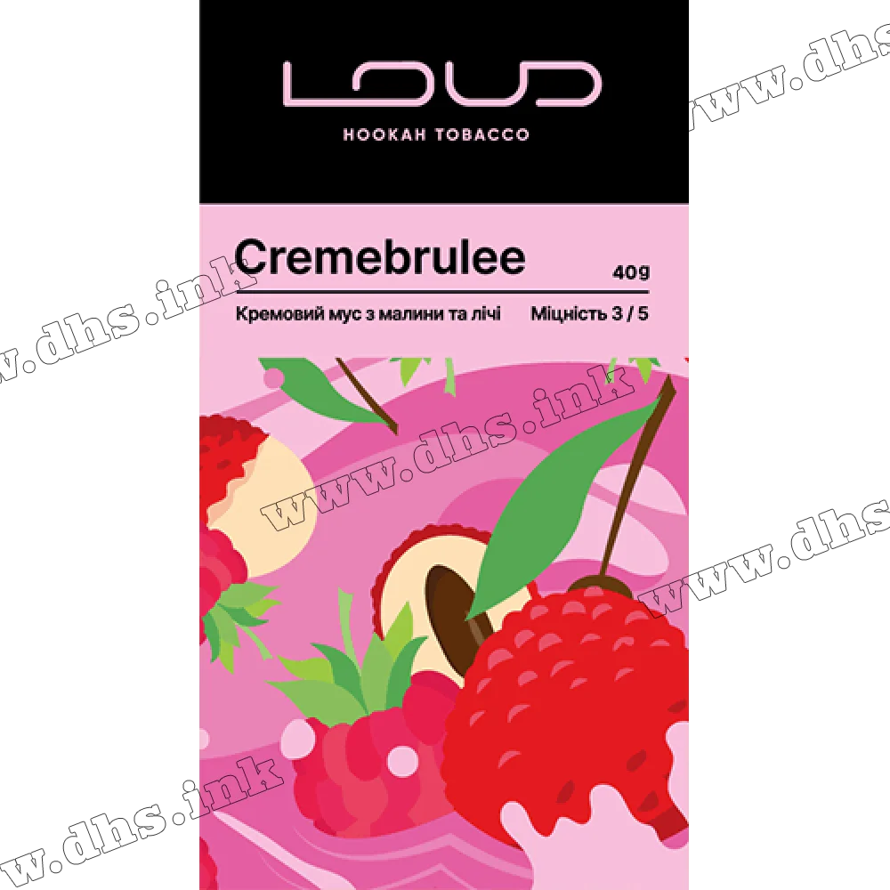 Табак Loud (Лауд) - Cremebrulee (Мусс, Малина, Личи) 40г