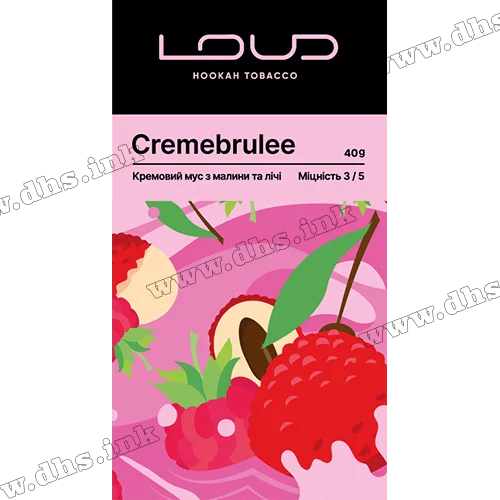 Табак Loud (Лауд) - Cremebrulee (Мусс, Малина, Личи) 40г