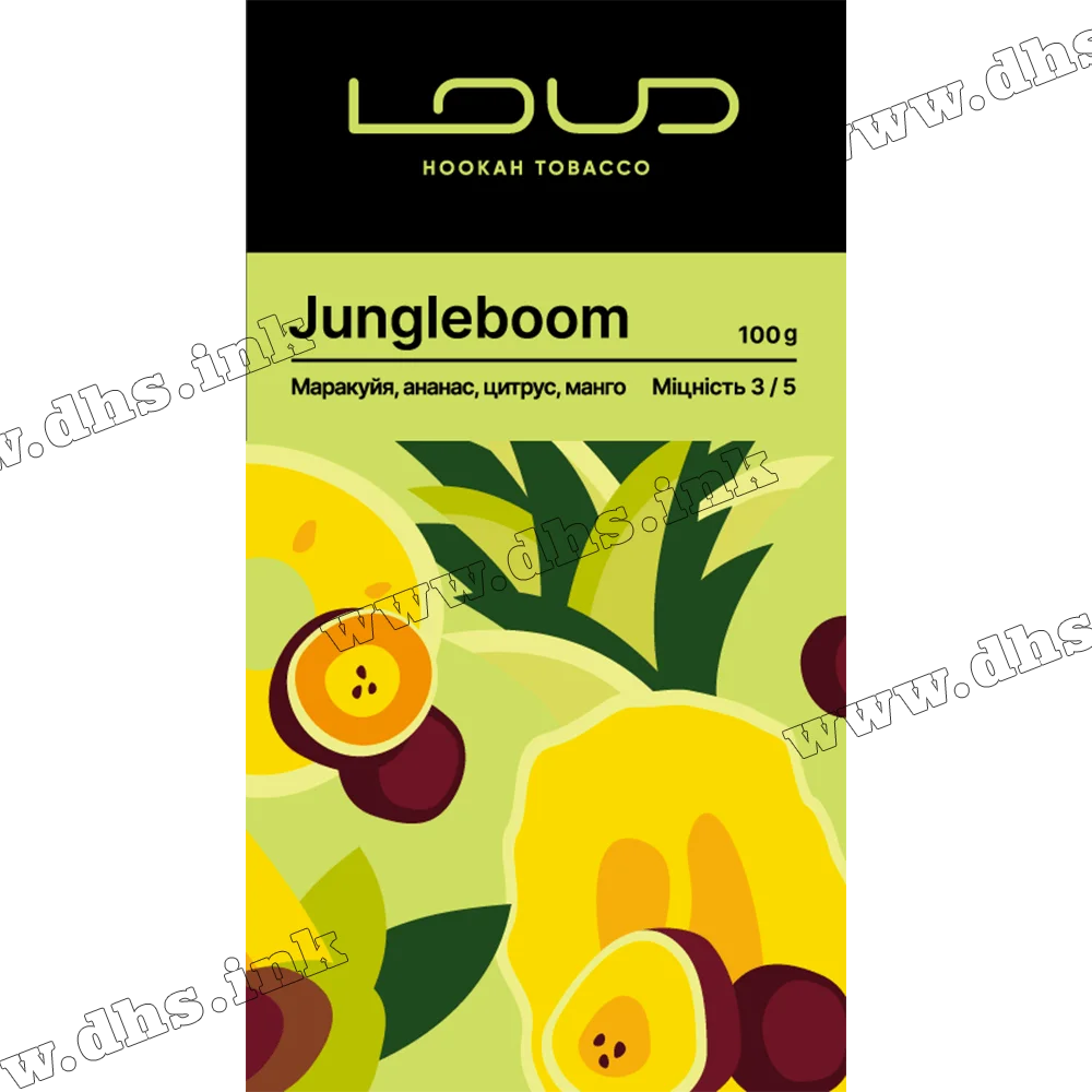 Табак Loud (Лауд) - Jungleboom (Маракуйя, Ананас, Манго, Цитрус) 100г