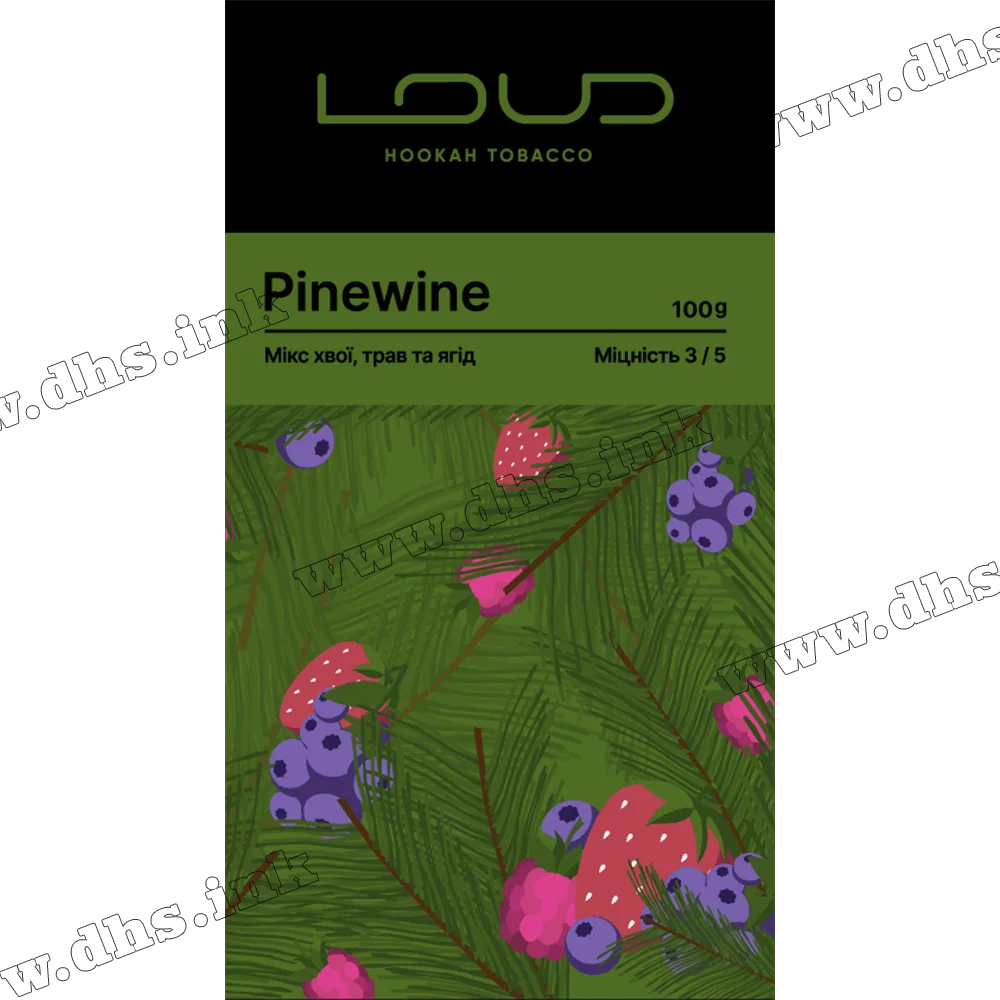 Табак Loud (Лауд) - Pinewine (Ягоды, Хвоя) 100г