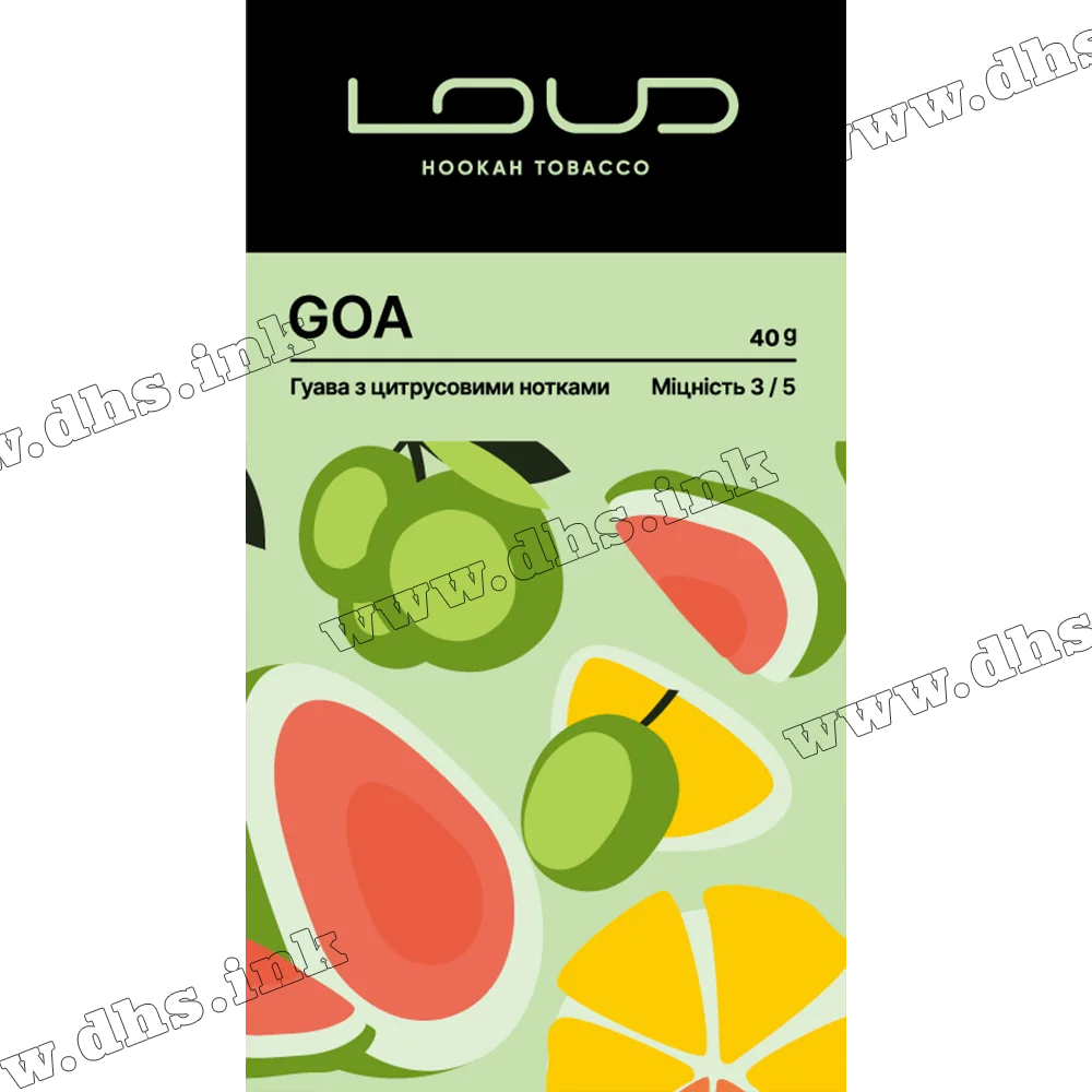 Табак Loud (Лауд) - Goa (Гуава, Грейпфрут, Лайм, Лимон) 40г