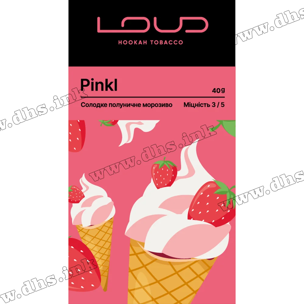 Табак Loud (Лауд) - Pinkl (Мороженое, Клубника) 40г